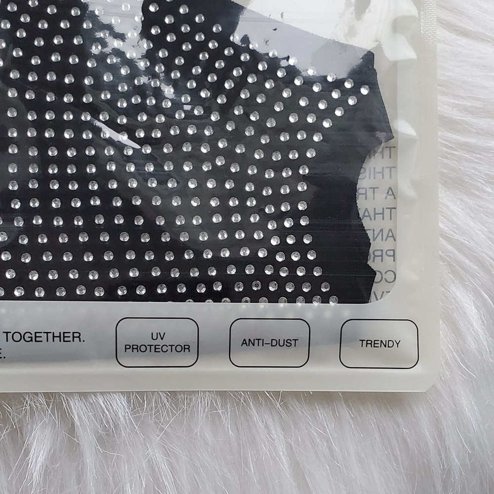 Black rhinestone bling face mask - Picture 10 of 10